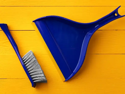 Heavy-Duty Angled Broom with Dustpan